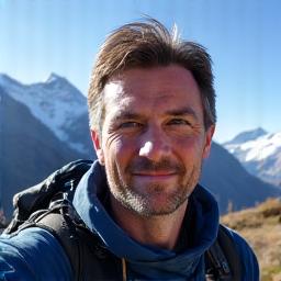 Liam O'Connell, Adventure Logistics Lead, navigating a challenging hiking trail in Patagonia.